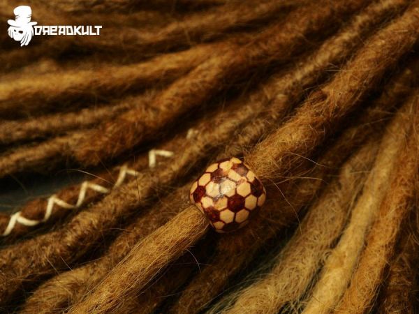 Soccer dreadlockperlen ,dreadschmuck, dreadbeads, dreadlock jewlery, dread accessiores, fimo dreadperle,